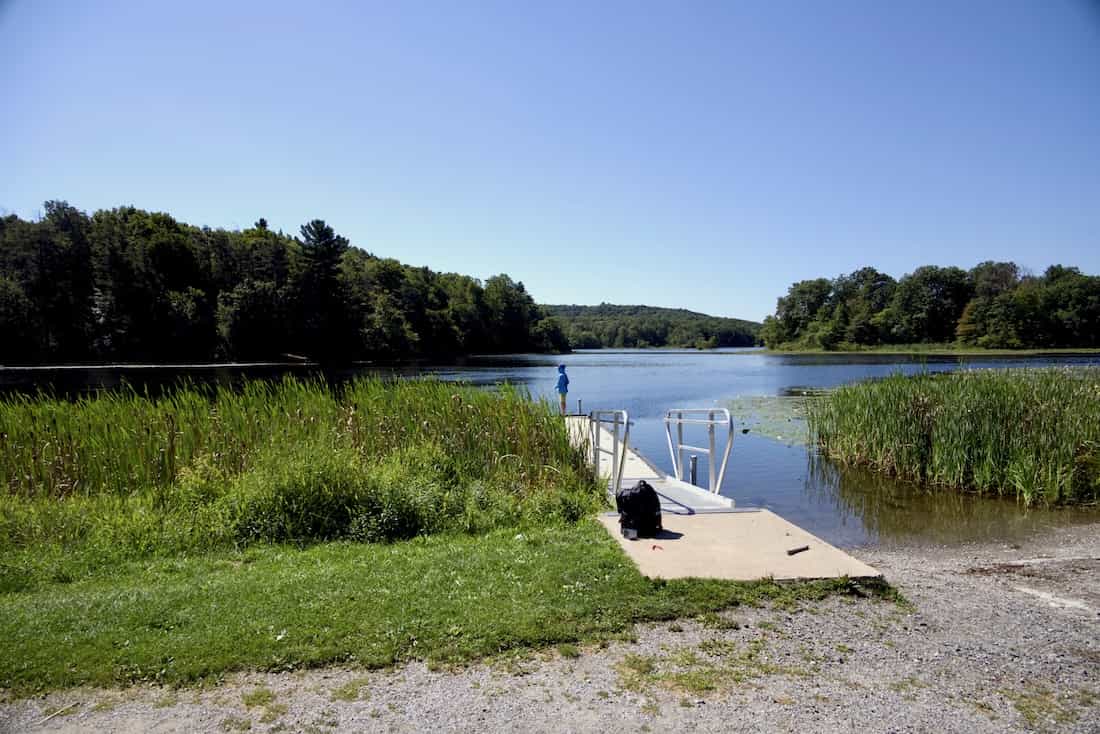image of a boy fishing